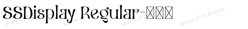 SSDisplay Regular字体转换